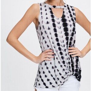 Tie Dye Cut Out Choker Top